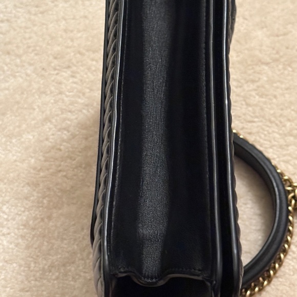 Coach Parker Black Quilted Satchel with Gold Chain - Picture 5 of 15